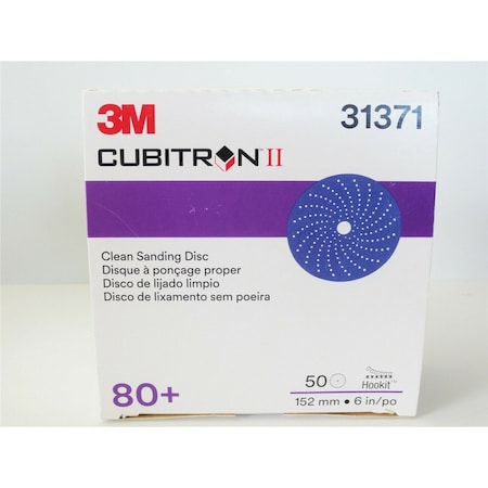 3M Cubitron II Hookit Clean Sanding Disc 6 80 grit MMM31371 | Zoro
